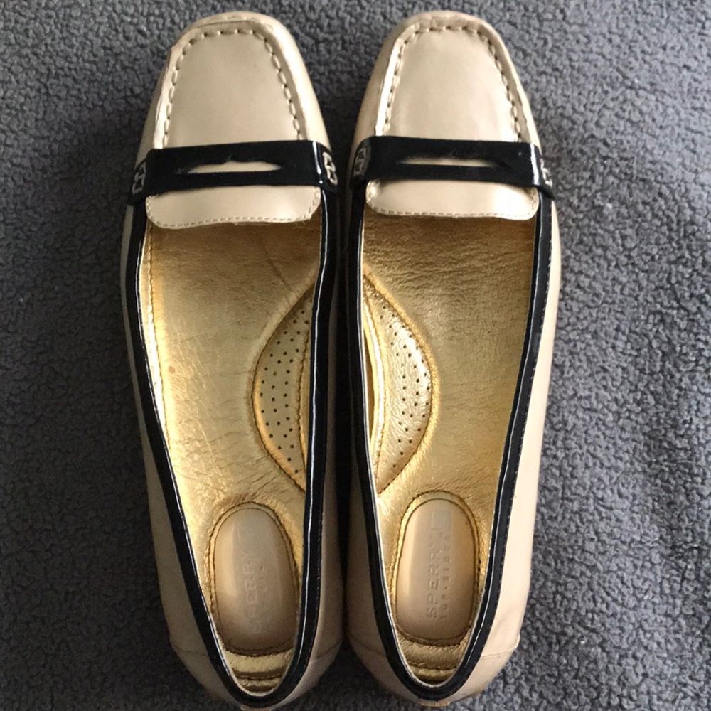 Pearl Sperry Loafers
